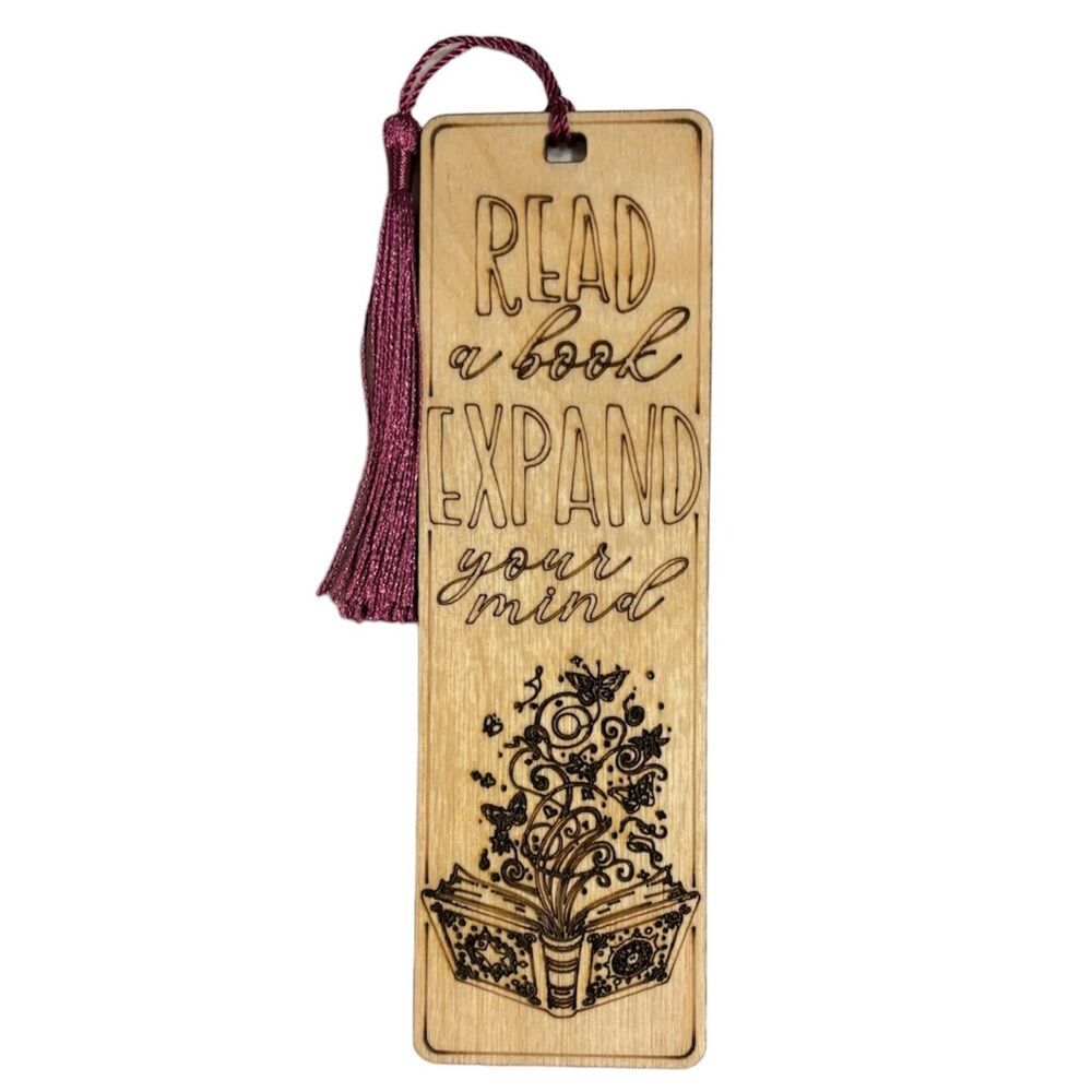 Wood Bookmark - Read A Book Expand Your Mind B034